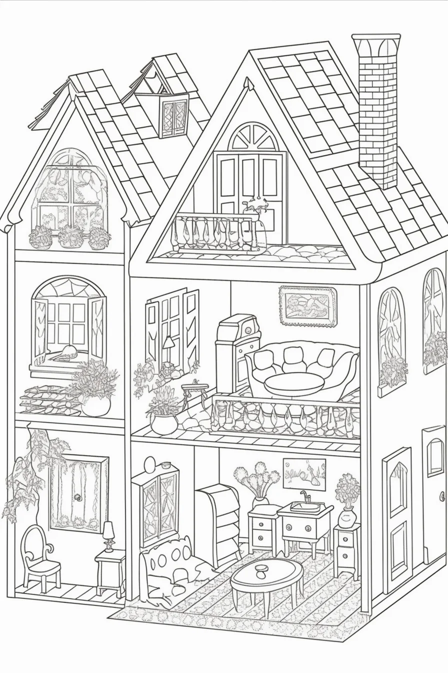 32 Creative House Coloring Pages Printable 29