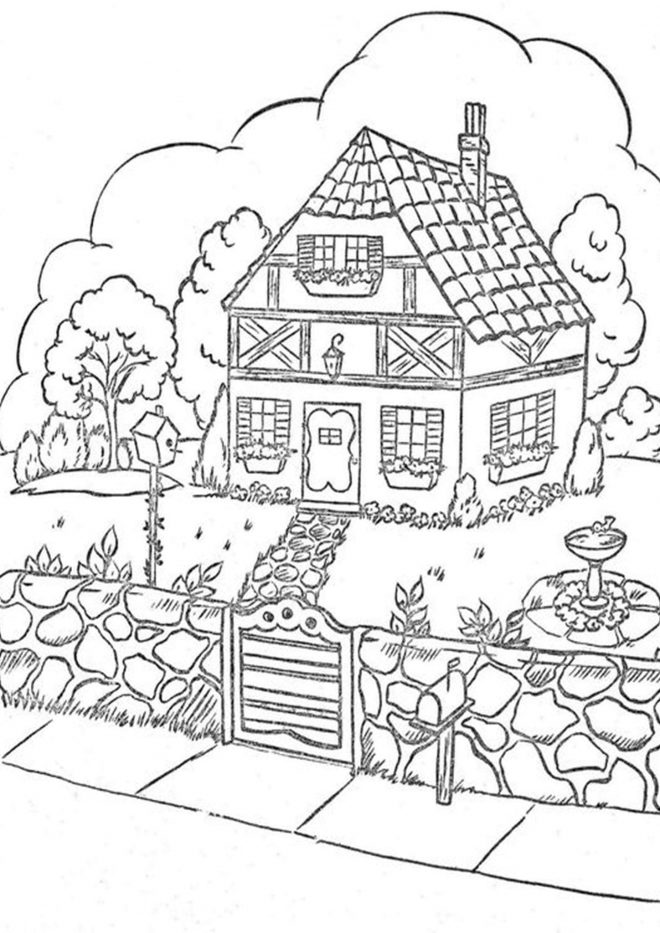 32 Creative House Coloring Pages Printable 4