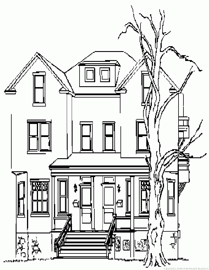 32 Creative House Coloring Pages Printable 9