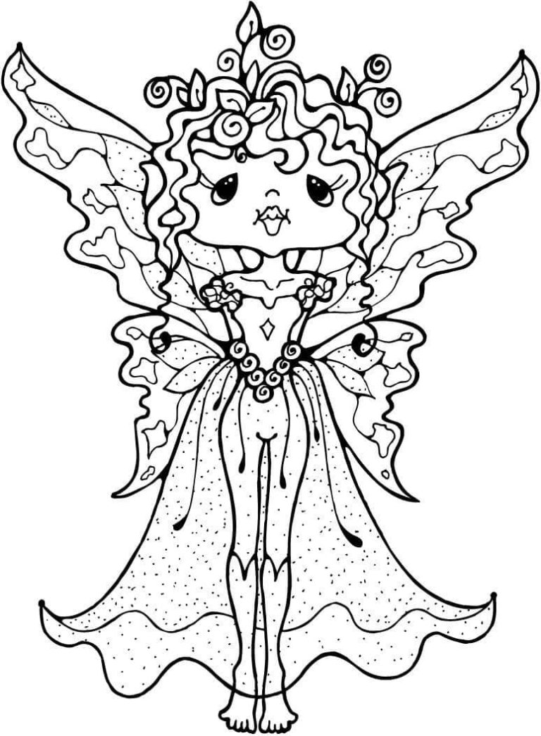 34 Enchanting Fairy Coloring Pages Printable 16