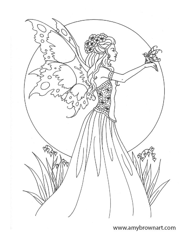 34 Enchanting Fairy Coloring Pages Printable 2