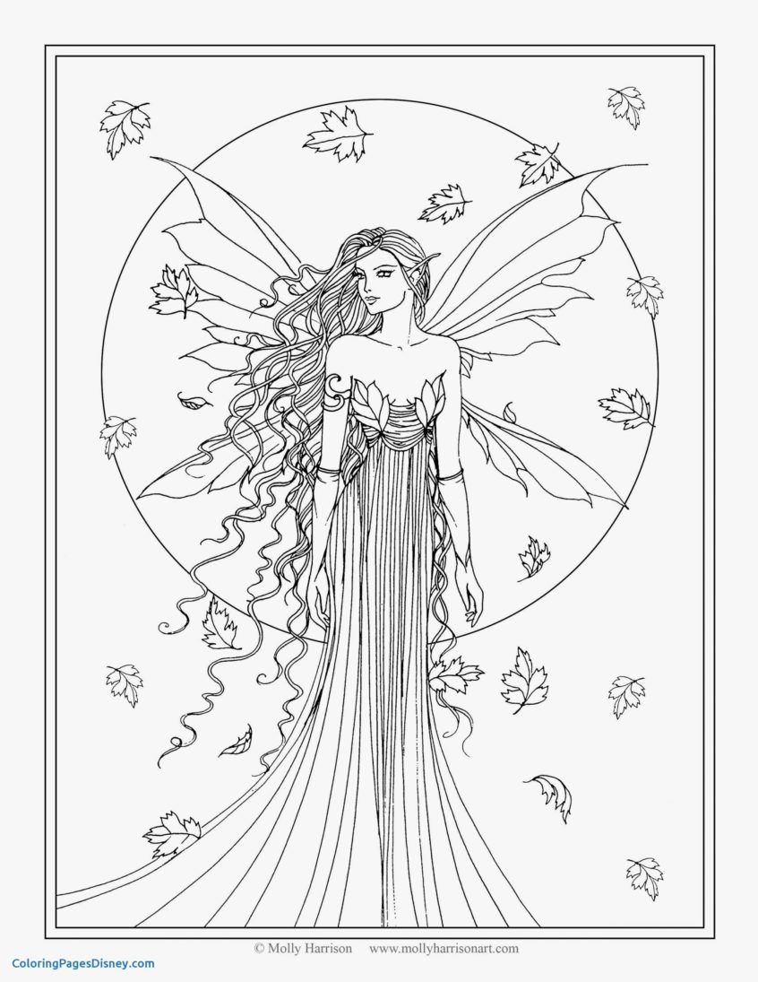 34 Enchanting Fairy Coloring Pages Printable 22