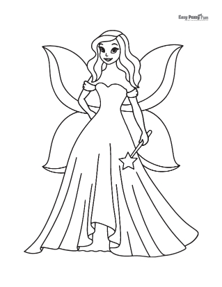 34 Enchanting Fairy Coloring Pages Printable 24