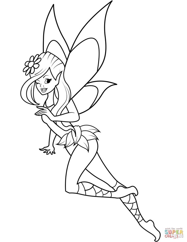 34 Enchanting Fairy Coloring Pages Printable 29