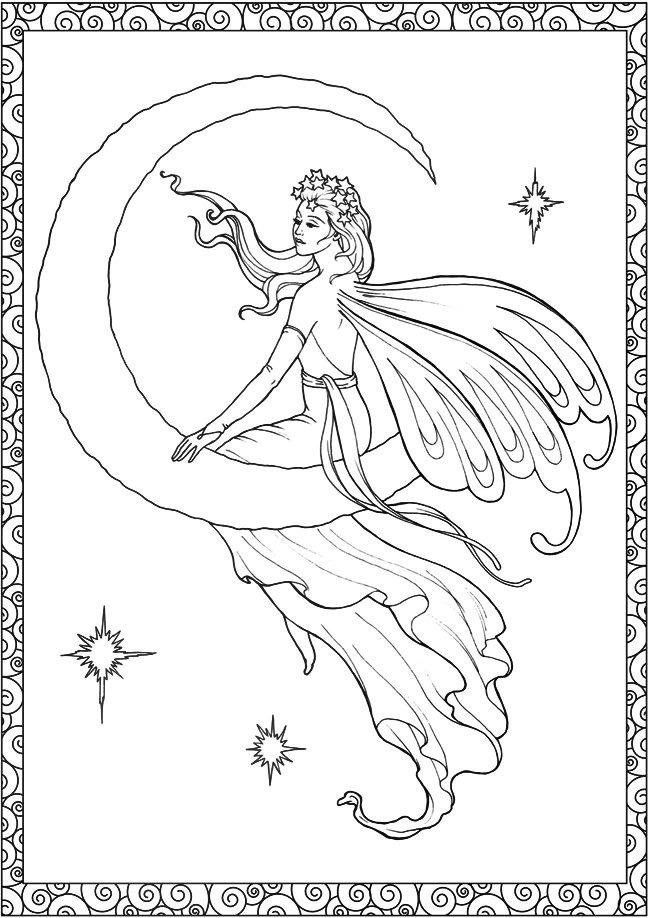 34 Enchanting Fairy Coloring Pages Printable 3