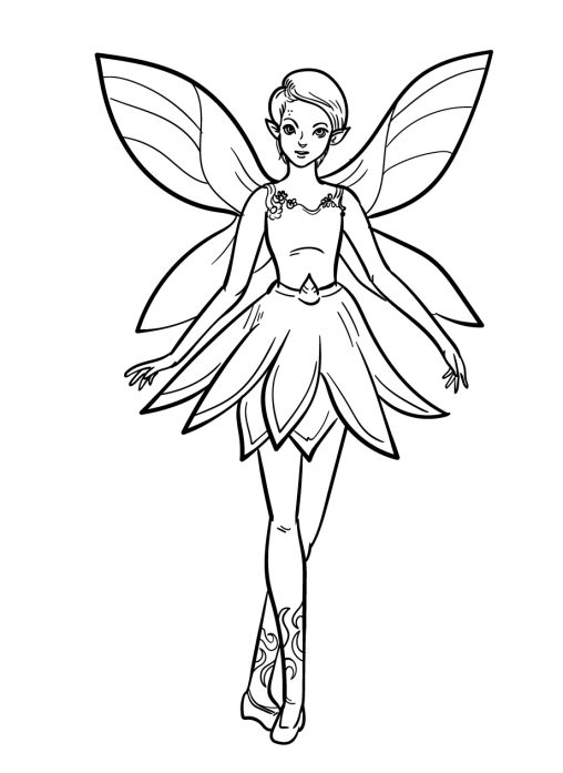 34 Enchanting Fairy Coloring Pages Printable 30