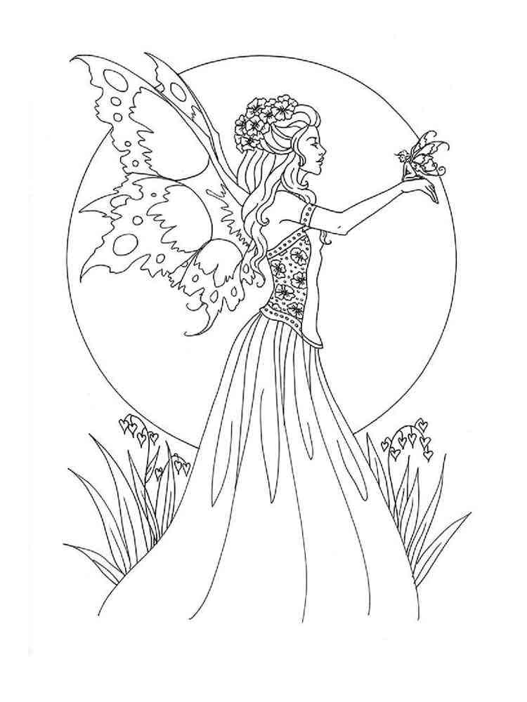 34 Enchanting Fairy Coloring Pages Printable 31