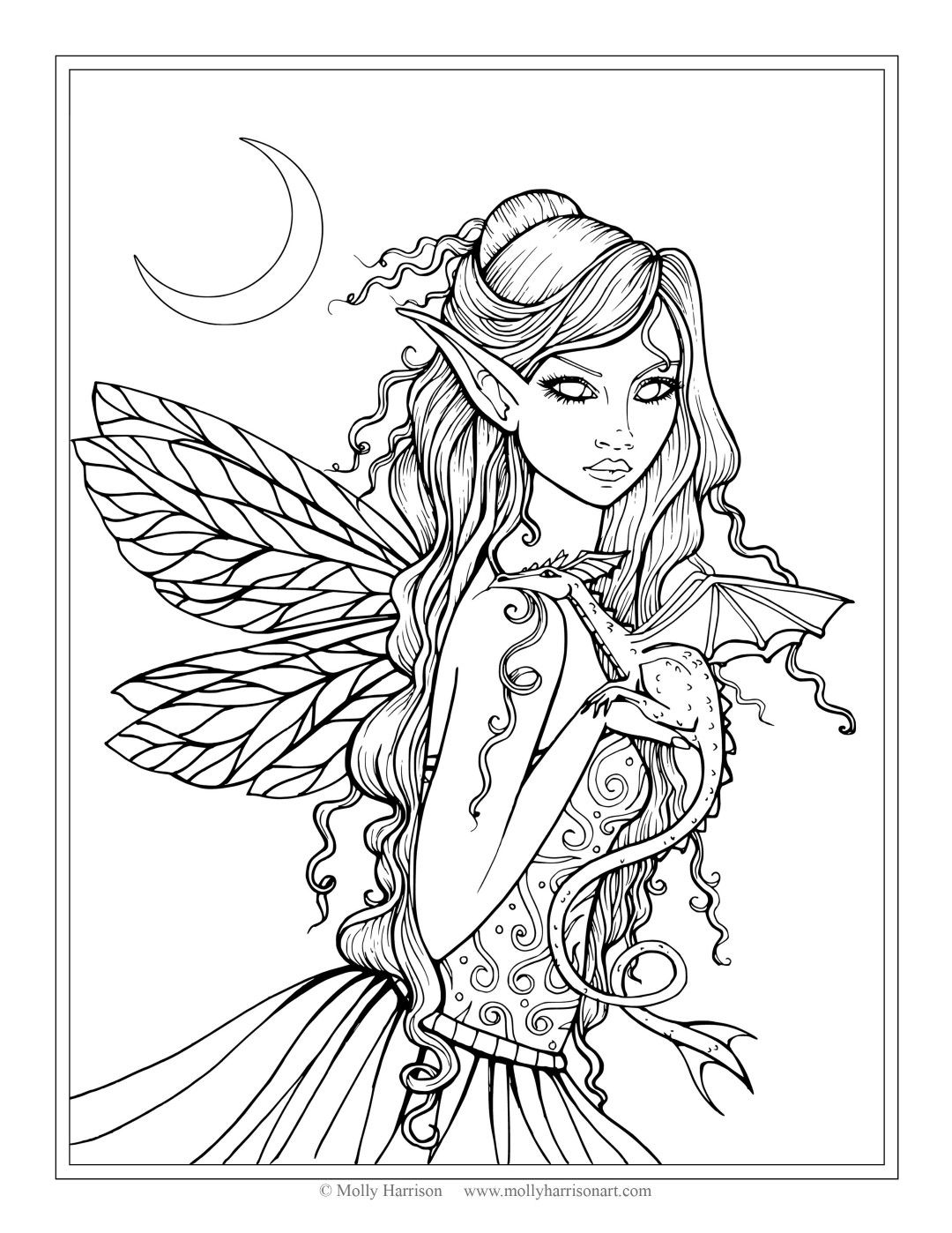 34 Enchanting Fairy Coloring Pages Printable 33