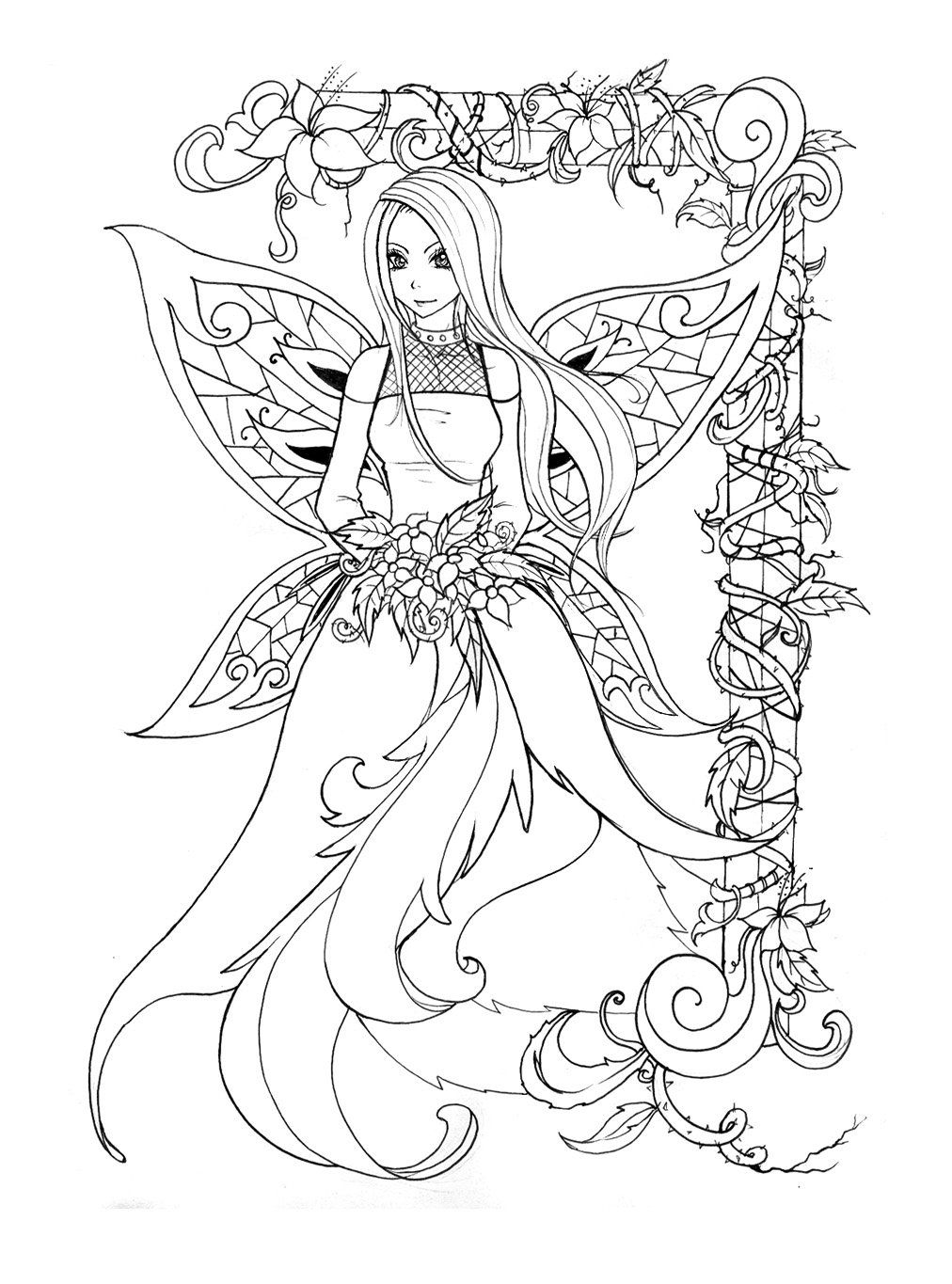 34 Enchanting Fairy Coloring Pages Printable 34