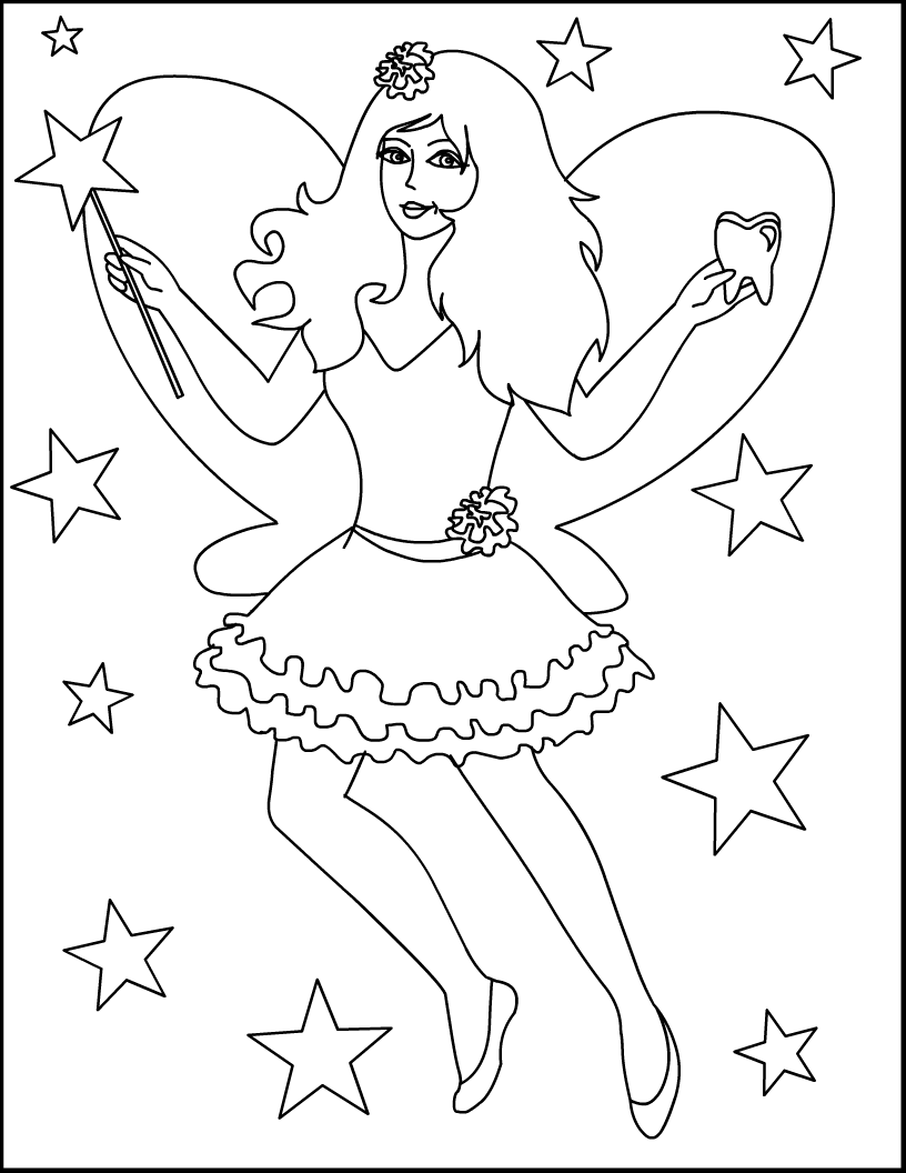 34 Enchanting Fairy Coloring Pages Printable 8