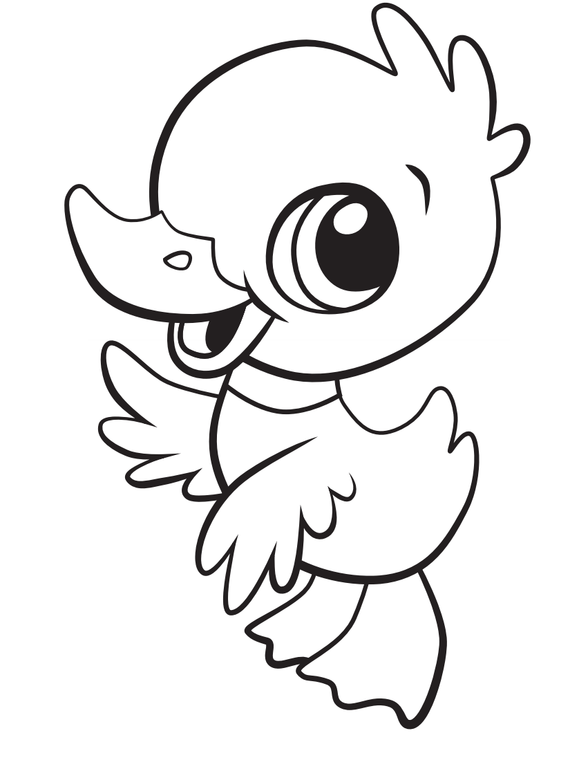 35 Adorable Duck Coloring Pages Printable 1