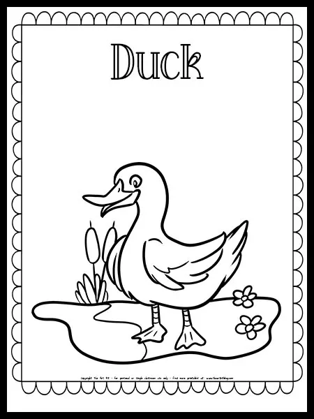 35 Adorable Duck Coloring Pages Printable 19