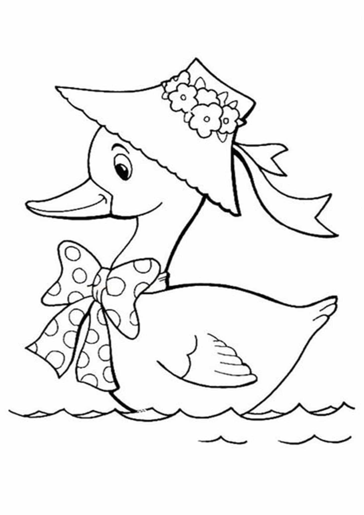 35 Adorable Duck Coloring Pages Printable 24