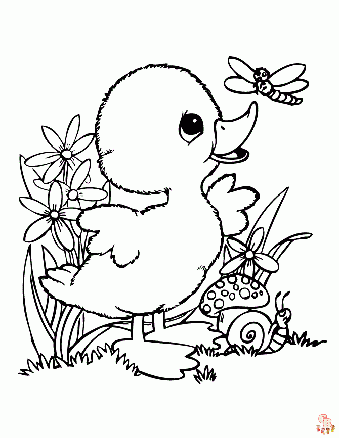 35 Adorable Duck Coloring Pages Printable 25