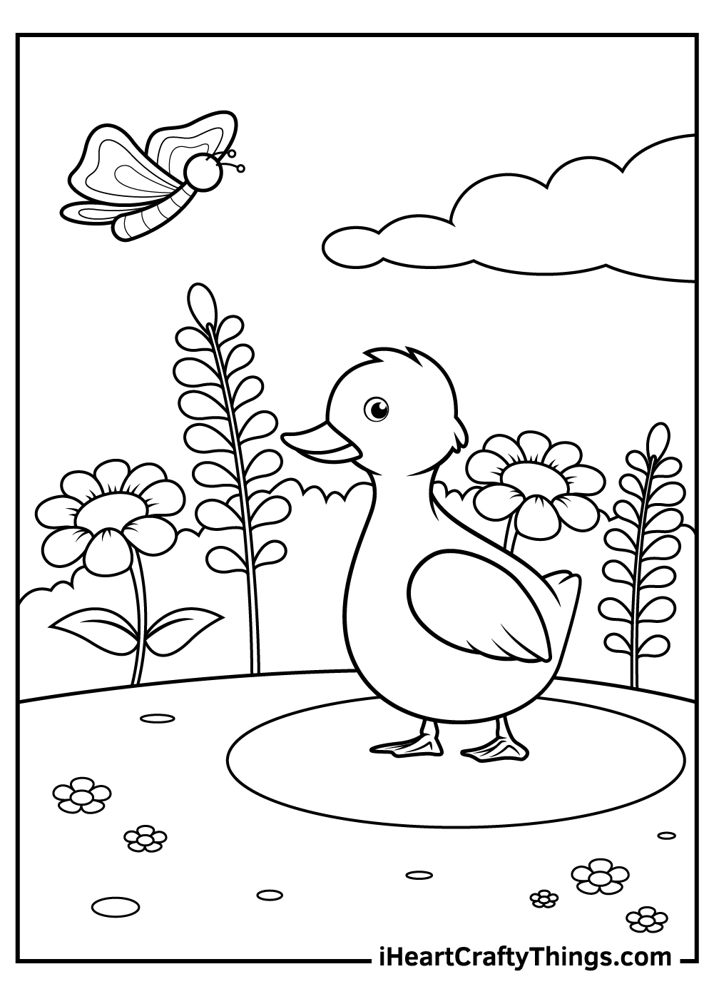 35 Adorable Duck Coloring Pages Printable 7