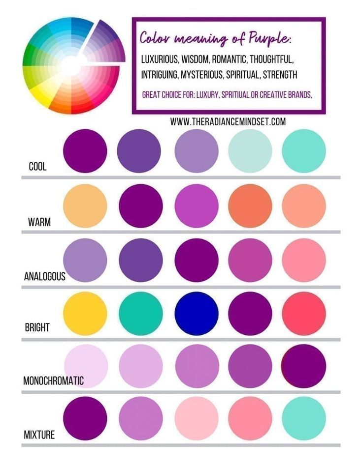 35 Curious Red and Purple Mixed Color Guide Printable 16