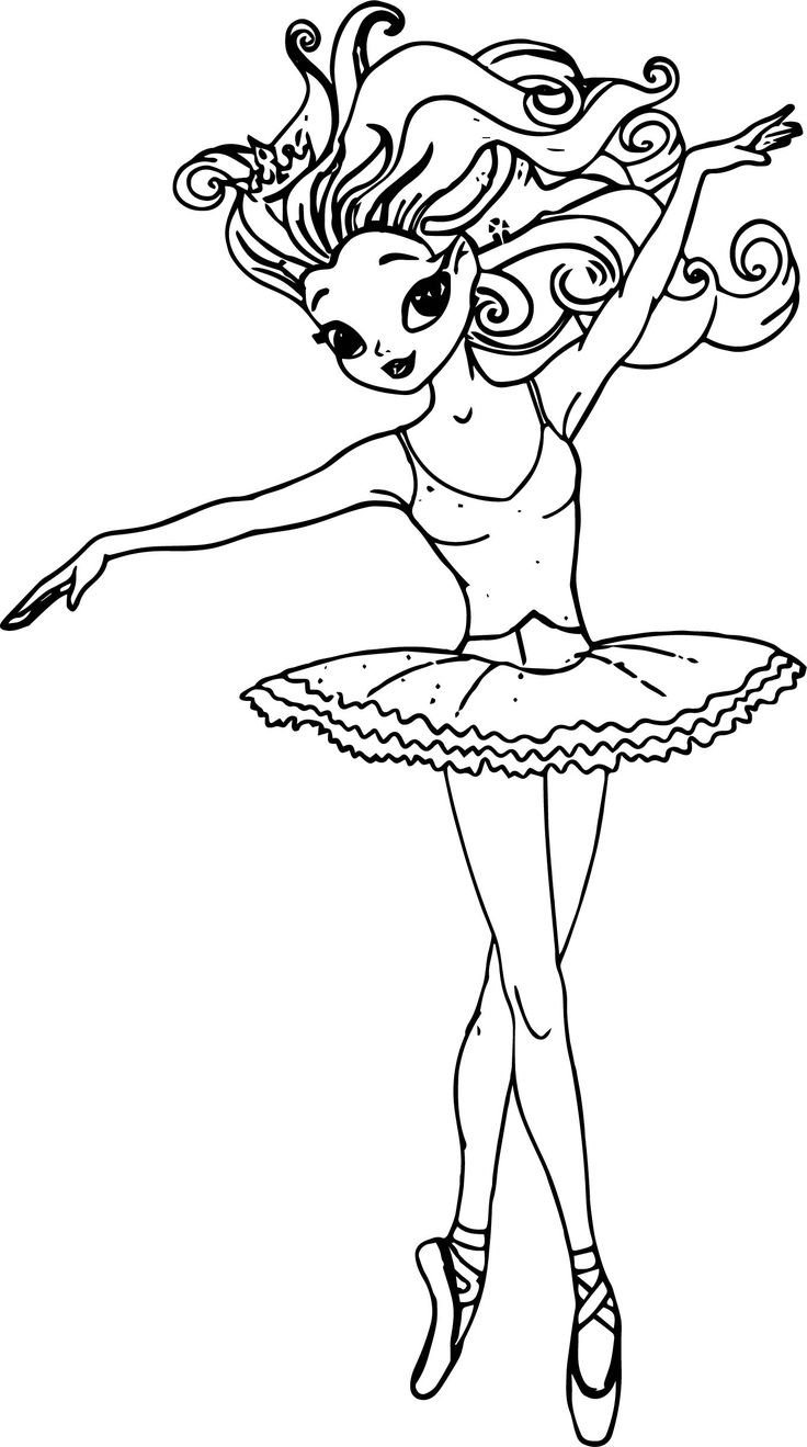 36 Elegant Ballerina Coloring Pages Printable 13