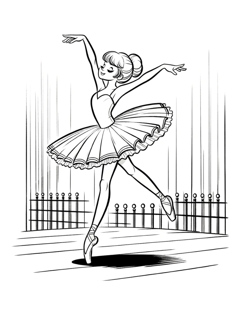 36 Elegant Ballerina Coloring Pages Printable 26