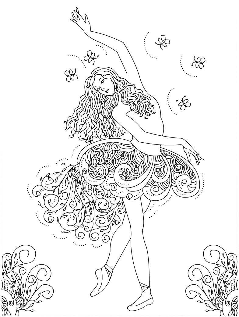 36 Elegant Ballerina Coloring Pages Printable 33