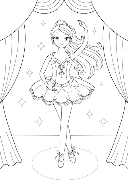 36 Elegant Ballerina Coloring Pages Printable 34