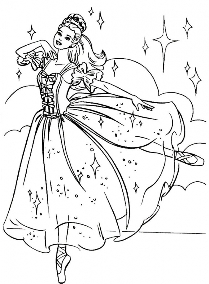 36 Elegant Ballerina Coloring Pages Printable 35