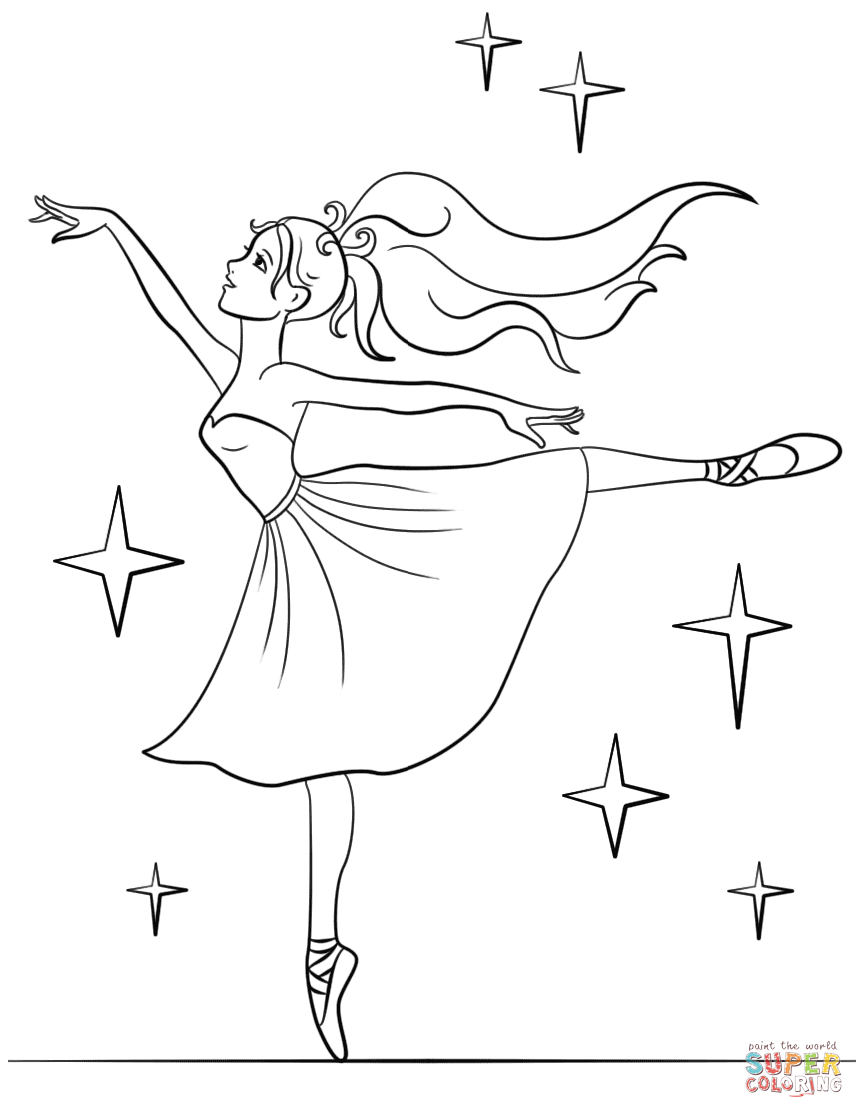 36 Elegant Ballerina Coloring Pages Printable 6