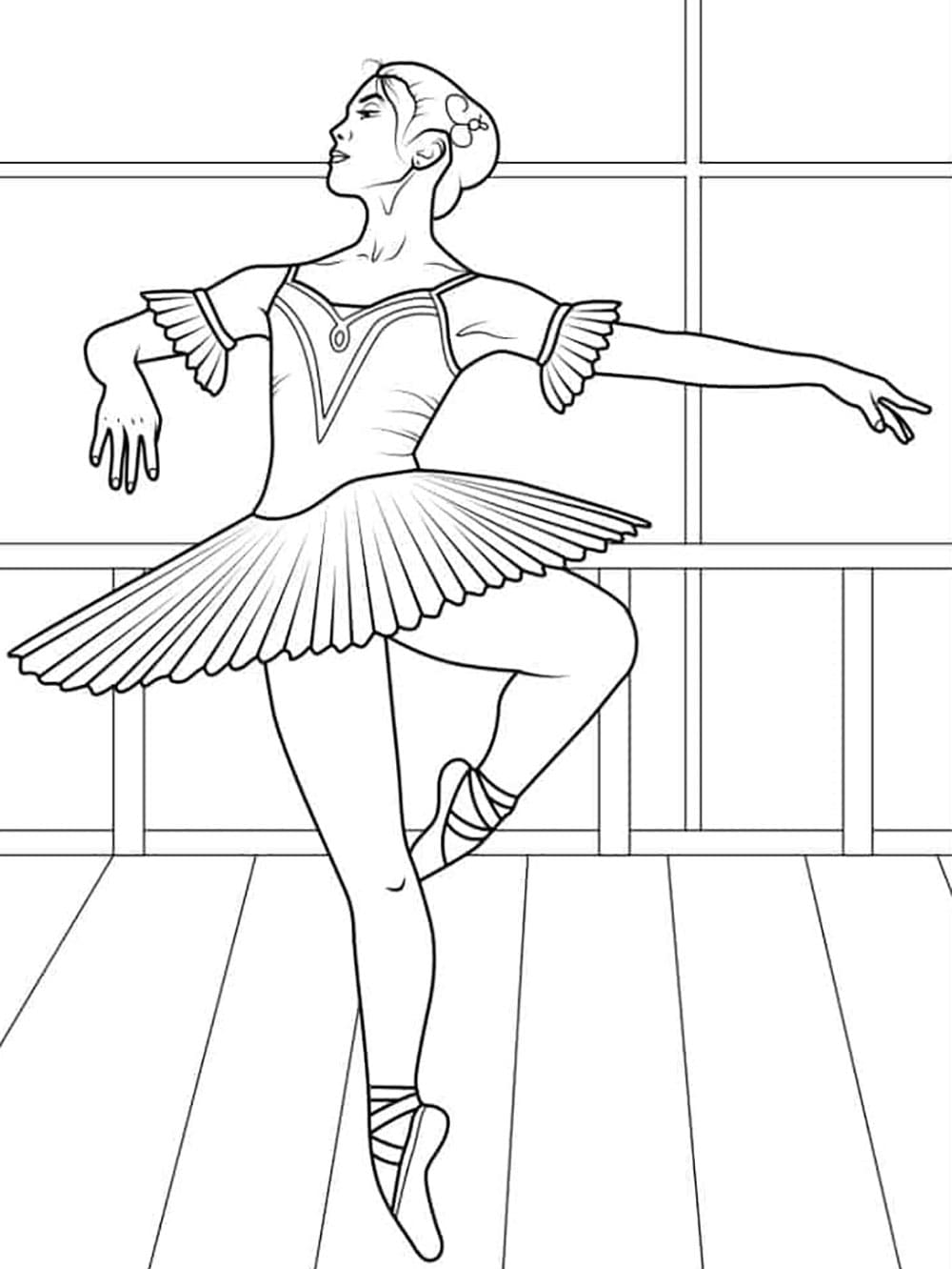 36 Elegant Ballerina Coloring Pages Printable 7