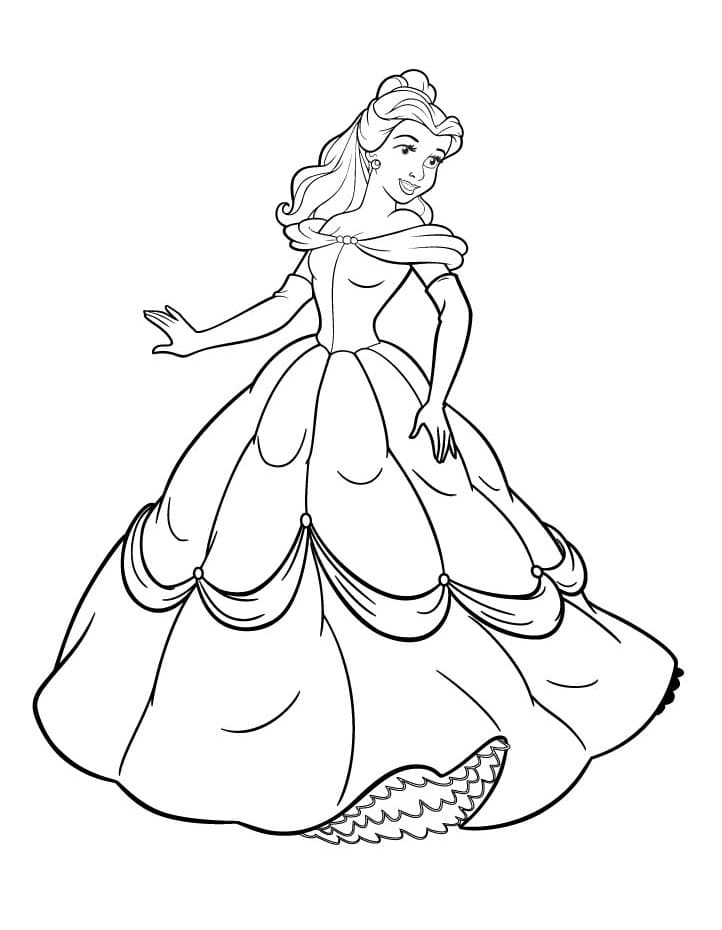 38 Lovely Belle Coloring Pages Printable 1