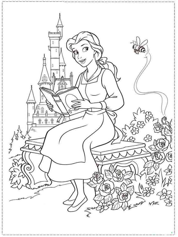 38 Lovely Belle Coloring Pages Printable 14