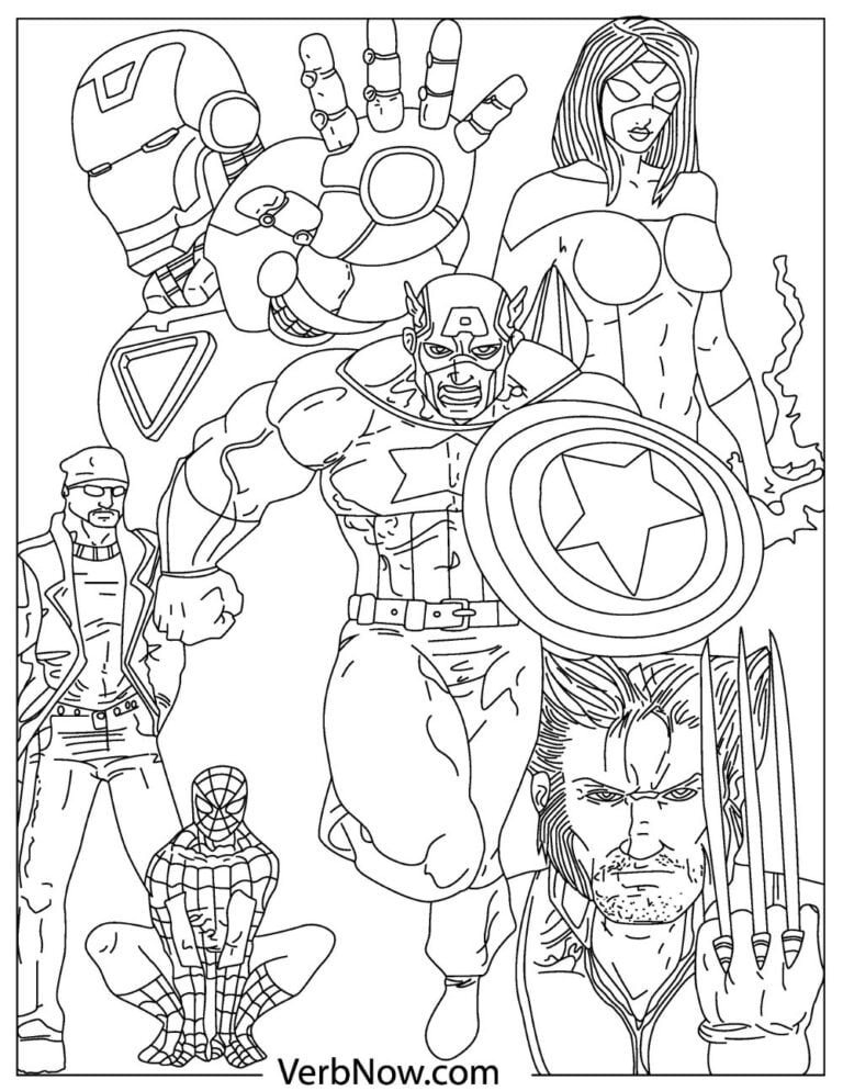 39 Heroic Marvel Avengers Coloring Pages Printable 24