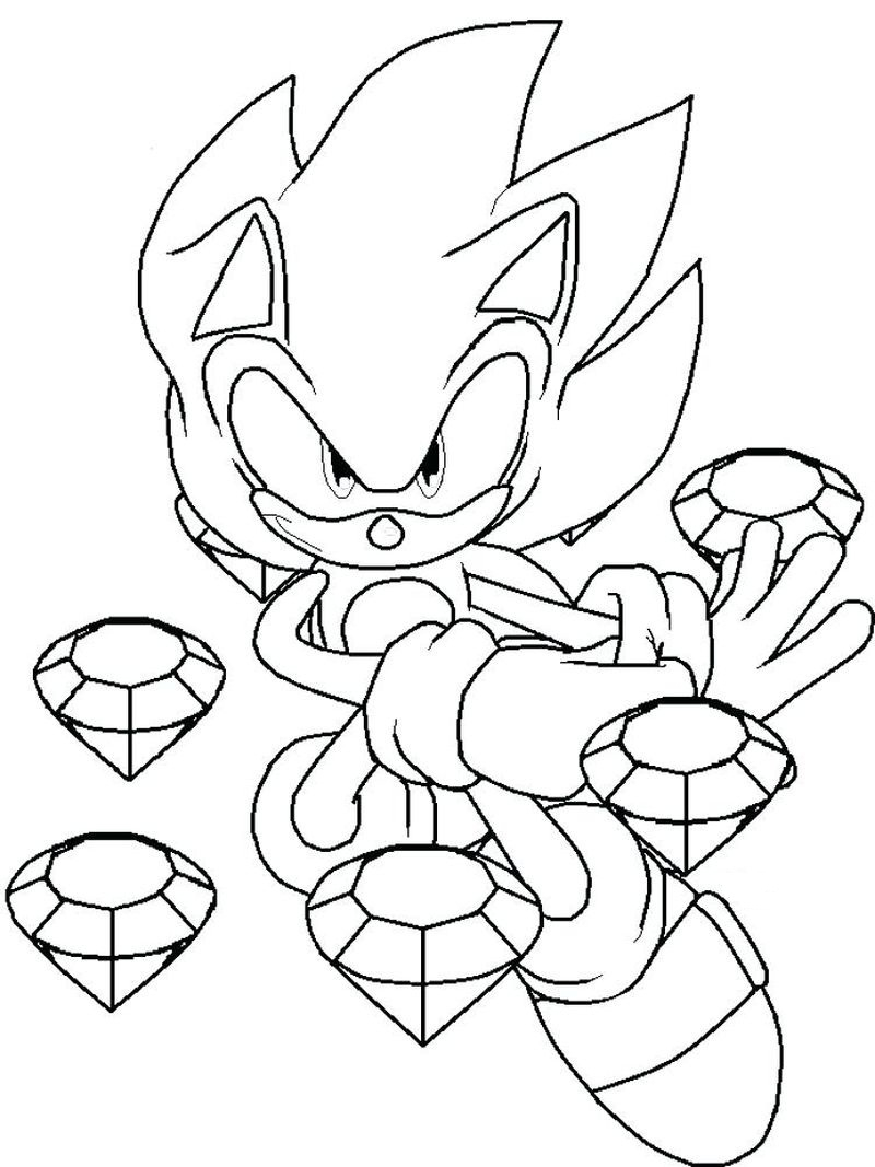 41 Sonic and Shadow Coloring Pages Printable