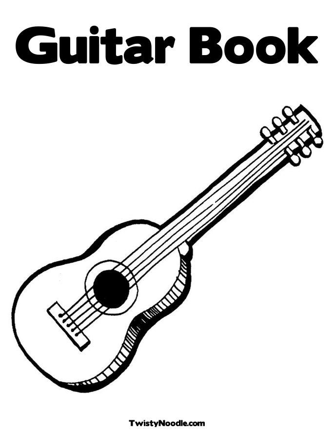 79 Guitar Coloring Pages Printable 12