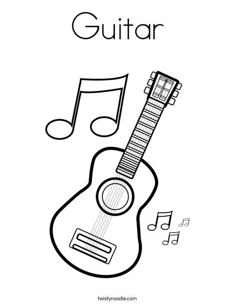 79 Guitar Coloring Pages Printable 15