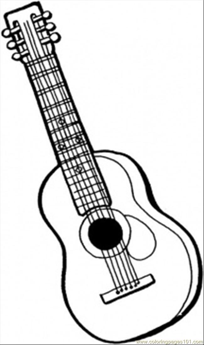 79 Guitar Coloring Pages Printable 18