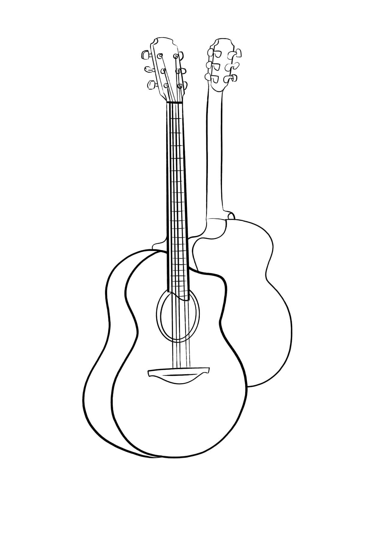 79 Guitar Coloring Pages Printable 23