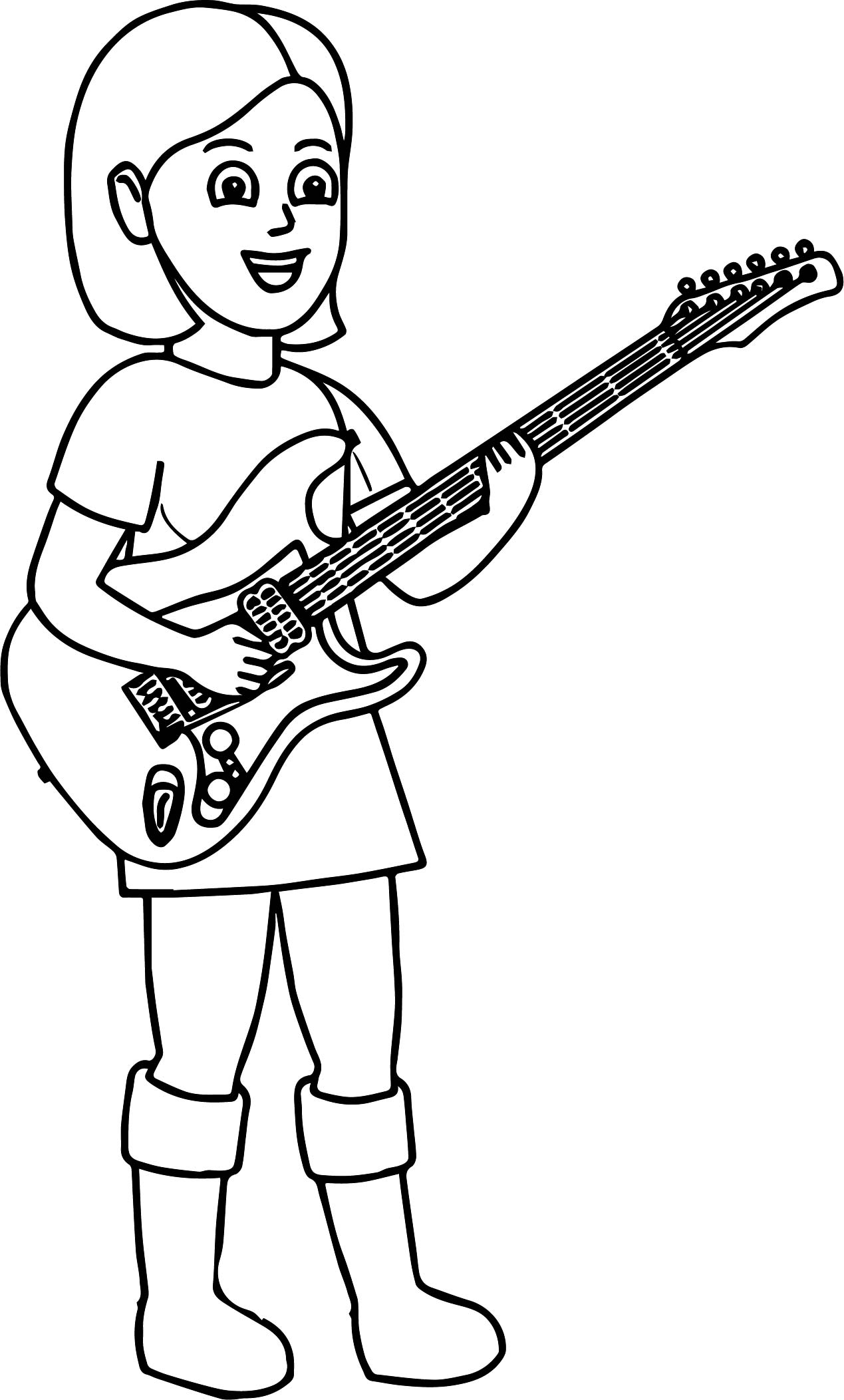 79 Guitar Coloring Pages Printable 25