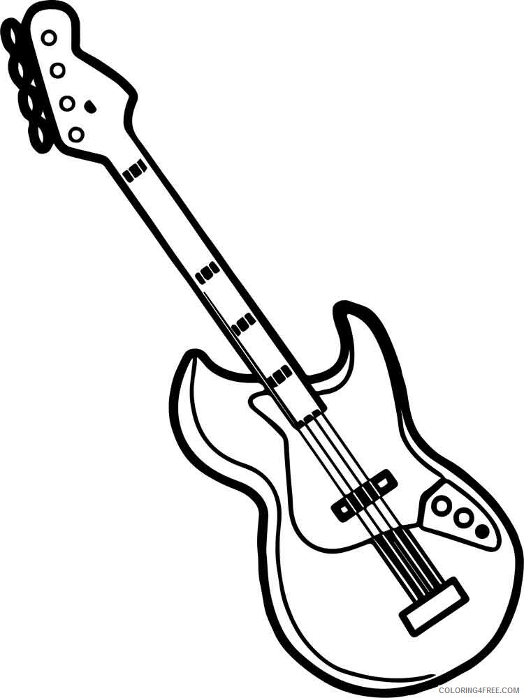 79 Guitar Coloring Pages Printable 26