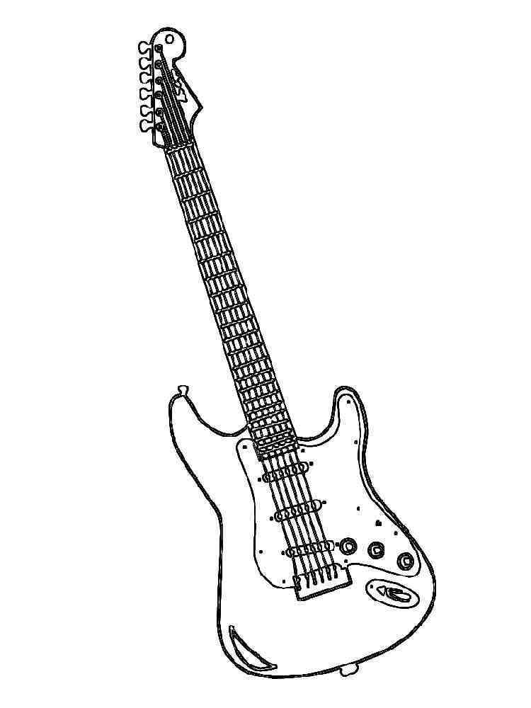 79 Guitar Coloring Pages Printable 32