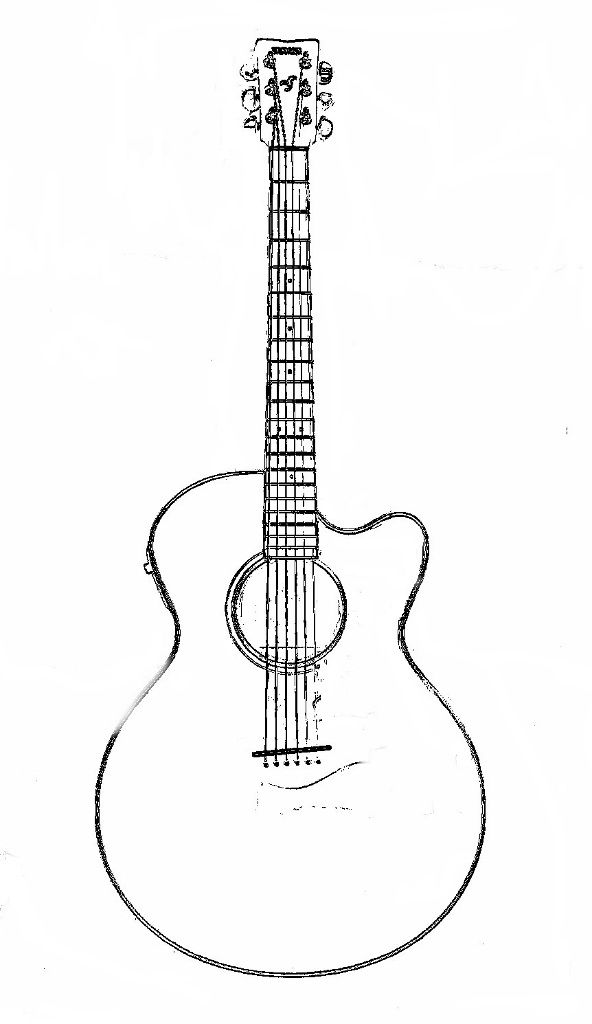 79 Guitar Coloring Pages Printable 34