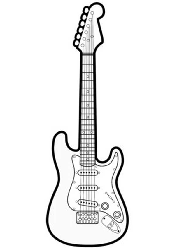 79 Guitar Coloring Pages Printable 35