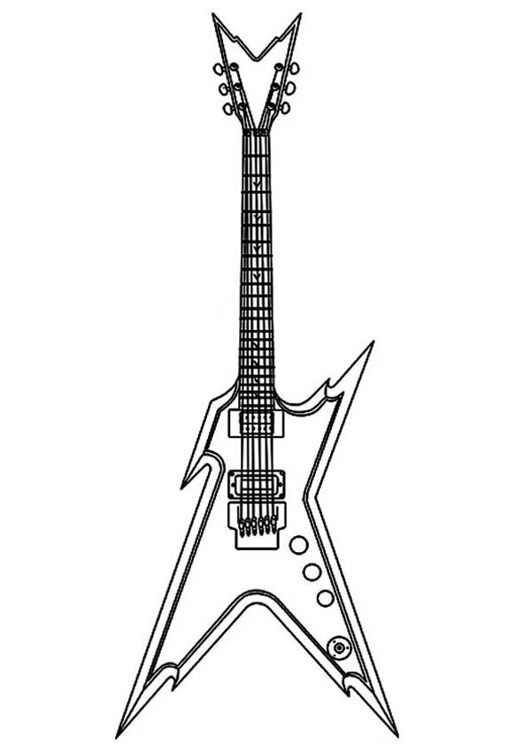 79 Guitar Coloring Pages Printable 37