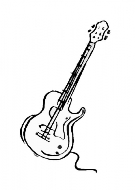 79 Guitar Coloring Pages Printable 38