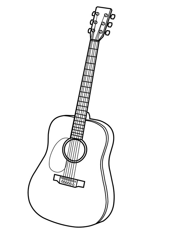 79 Guitar Coloring Pages Printable 4