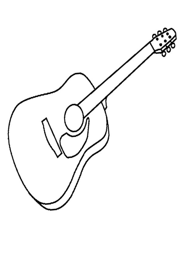 79 Guitar Coloring Pages Printable 42