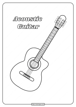 79 Guitar Coloring Pages Printable 46