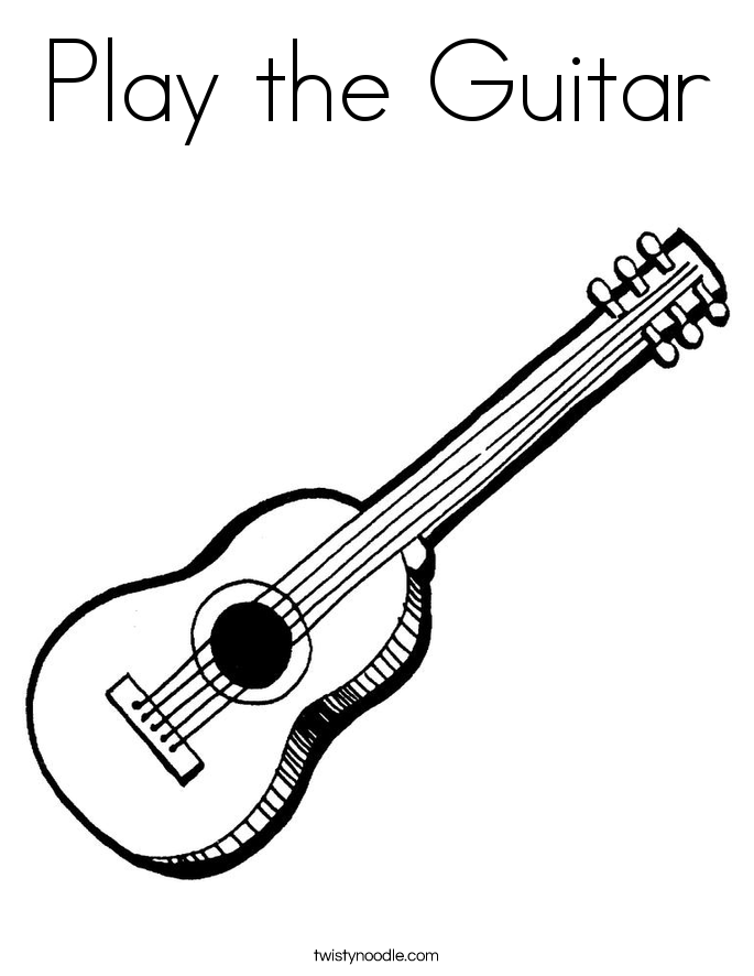 79 Guitar Coloring Pages Printable 51