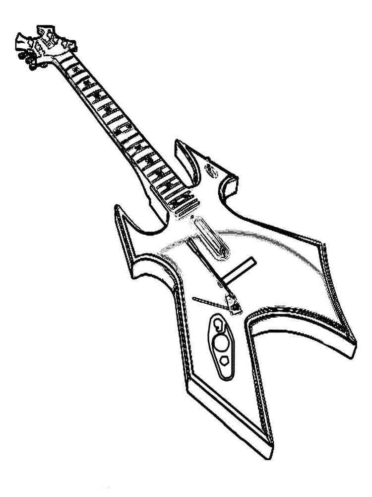 79 Guitar Coloring Pages Printable 53