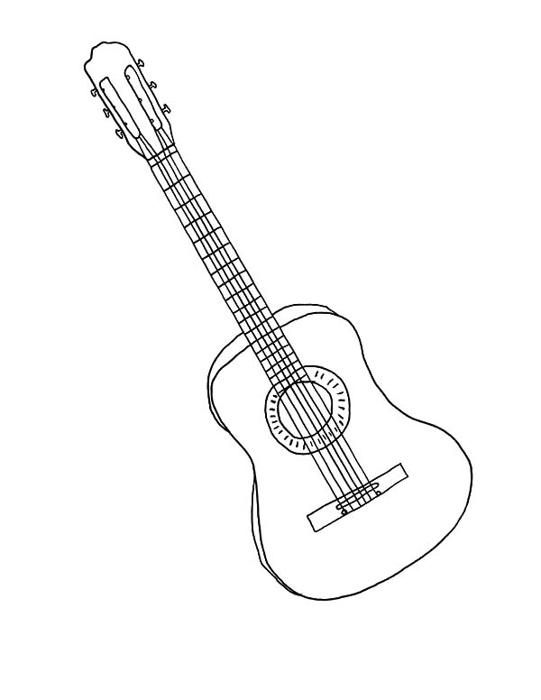 79 Guitar Coloring Pages Printable 54