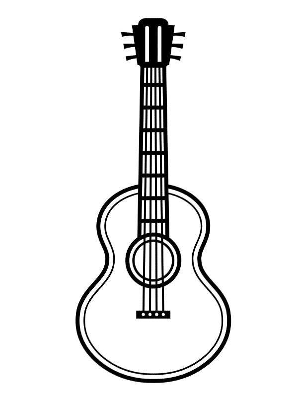 79 Guitar Coloring Pages Printable 64