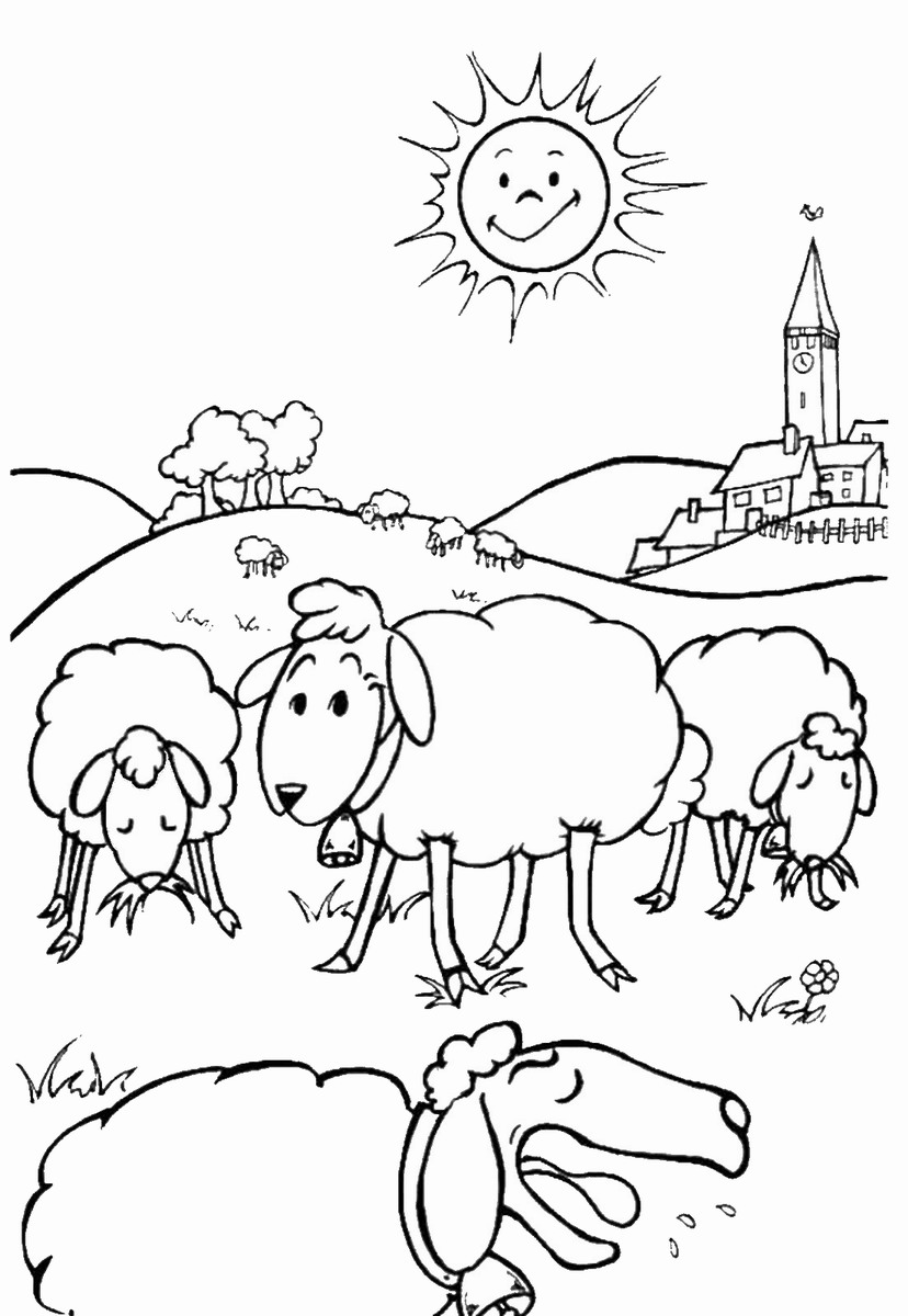 82 Sheep Coloring Pages for Kids Printable 18